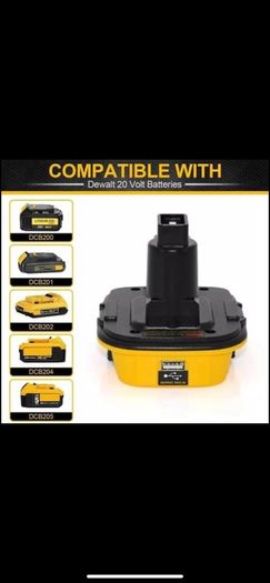 Battery Adapter DCA1820 for Dewalt 18V Tools Convert Dewalt 20V Lithium Battery for DC9096 DE9098