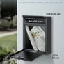 Wall Mount Mailbox for Outside, Large Locking Mailbox with Combination Lock, Security Mail Box for House, Safe Key Drop Box, Post Box, Steel Cash Drop Box for Home Office School, Black Image 5
