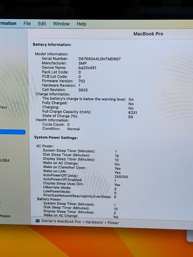 Touch Bar Apple MacBook Pro 15 Model:  A1707 (2017) 15.4'' Intel i7 @ 2.80 GHz 512GB SSD 16GB RAM Space Grey (Battery Cycle: 0) Excellent