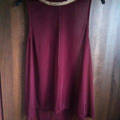 Brand New Wine Sheer Top