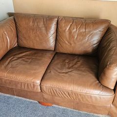 leather two seater sofa