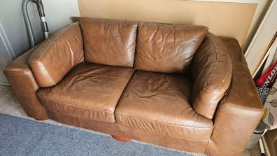 leather two seater sofa