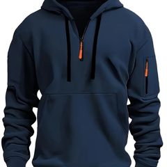 Men's Fashion Hoodie Outdoor Zipper Casual Sweatshirt