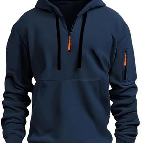 Men's Fashion Hoodie Outdoor Zipper Casual Sweatshirt