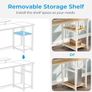Office Desk with Monitor Stand,100cm with Reversible Storage Shelves Image 3