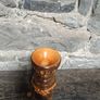 Handcrafted Wooden Vase - Carved Grape Motif Image 3