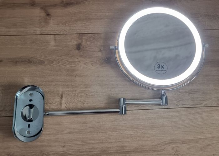 Makeup Cosmetic Vanity Mirror Bathroom Dressing Room Vanity Table Dual LED Battery USB Charging Black Chrome Brushed Vintage Gold