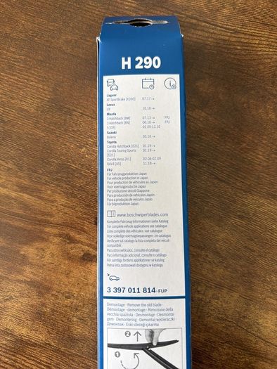 Wiper blade rear Bosch H290