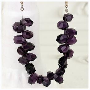 Retro Amethyst Crystal Necklace