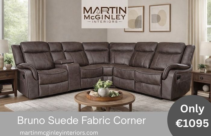 New Bruno Fabric Corner Sofa Sets