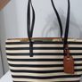 ALDO Striped Tote Bag. Black & Cream (Very Lightly Used) Image 5