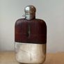 Edwardian Silver Plated Glass Flasks By James Dixon & Sons And Daniel & Arter Image 7
