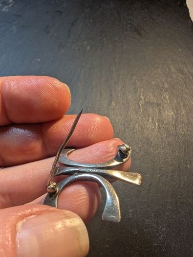 Silver real vintage brooch