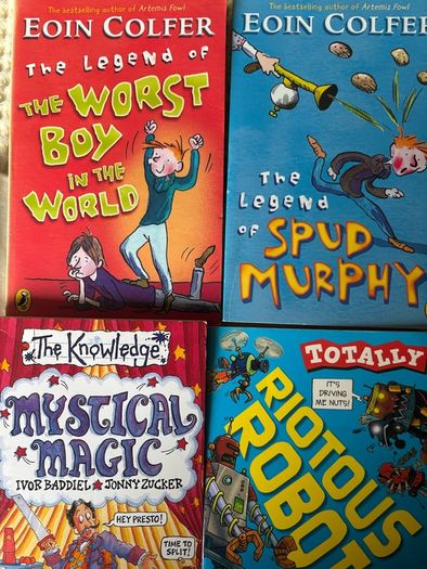 Eoin Colfer (2) / The knowledge (2) Horrid Henry (2)& Riotous Robots.