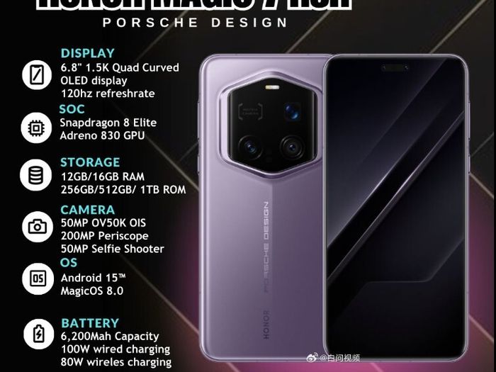 Honor Magic7 RSR (PORSCHE Design) 1TB / 24GB Unlocked Limited Edition