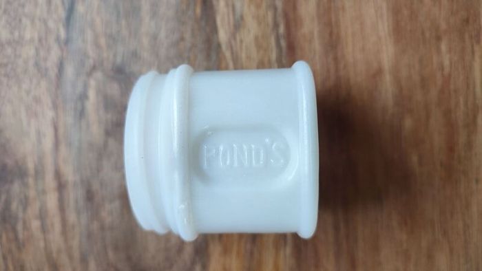 Antique Pond's milk glass