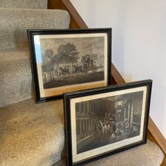 Charles and George Hunt after James Pollard aquatint hand coloured prints (framed by H.J. Spiller, Beak Street, London)