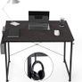 Writing Computer Desk, Office Work Desk for student and worker, Laptop Table with Storage Bag and Headphone Hook,Modern Simple Style Desks for Bedroom, Home, Office(80x50x75cm) Image 6