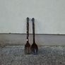 60cm cutlery decor in wood postage possible Image 2