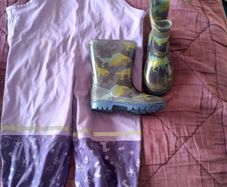 Rain dungarees age 12 to 24 months and boots