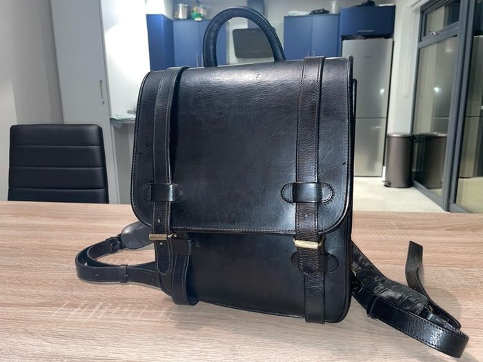 Leather women's square bag