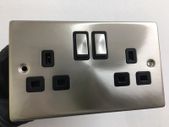Satin Chrome Double Sockets