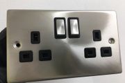 Satin Chrome Double Sockets