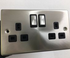 Satin Chrome Double Sockets