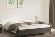 Bed Frame without Mattress Dark Grey Super King Velvet