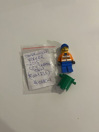 Lego City Construction Worker minifigure