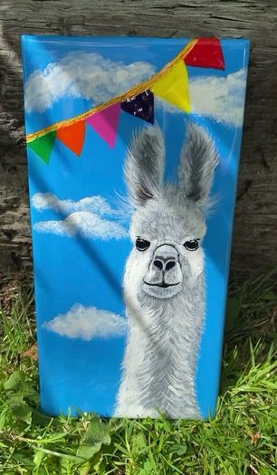 Handpainted Llama