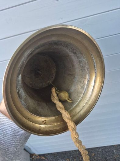 Antique Brass Hanging Wall Titanic Bell 1912  Hanging Nautical Wall Decor