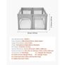 Baby Playpen, 1200 x 1200mm Foldable Toddlers Playpen, Indoor/Outdoor Baby Fence Play Yard with Zippered Door & Soft Breathable Mesh, No-Gap Toddlers Activity Center for 6 - 24 Months Babies Image 7