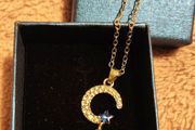 Celestial Necklace  Moon, Star &amp; Sparkle Charm