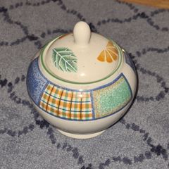 Vintage Fruit Juice Staffordshire  Sugar Bowl