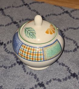 Vintage Fruit Juice Staffordshire  Sugar Bowl
