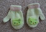 Girls warm gloves mochair 2-4y.o. cat decoration