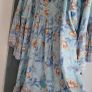 Unsigned sky blue floral floaty boho dress Sz L (Fit 12-14UK) Image 4