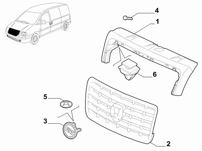 Radiator Grille (Fiat Scudo)