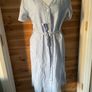 dress midi blue white stripes cotton Mountain Warehouse size 12 new Image 2