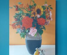 Flowers on canvas