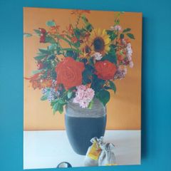 Flowers on canvas