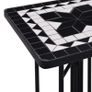 Mosaic Side Table Black and White Ceramic Image 6