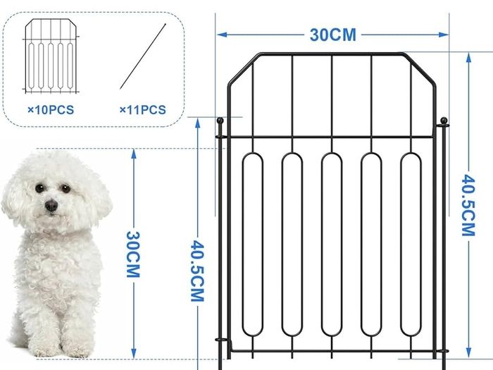 Garden Fencing, 10 Pcs Temporary Fencing Animal Fence Barrier, Decorative Metal Fencing for Outdoor Grassland Yard Patio