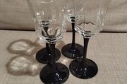 Vintage french wine champagne glasses