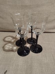 Vintage french wine champagne glasses
