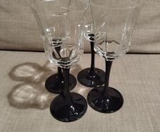 Vintage french wine champagne glasses