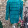 Green and Blue tartan plaid Blazer made in Ireland size 16 Image 4