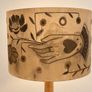 Restored Hardwood Floor Lamp with Hand-Painted Shade Image 8