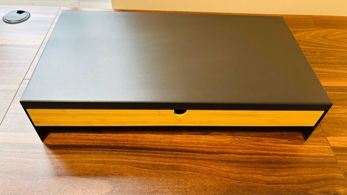 IKEA Eloven Monitor Stand with Bamboo Drawer - Black - 2 items available